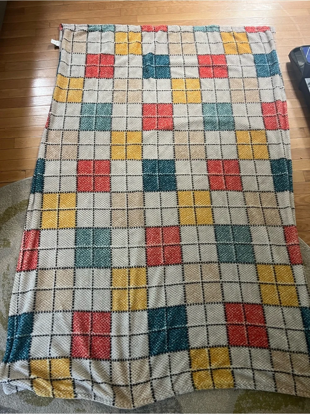 Better homes and garden plush Multi-Color Check Blanket Throw